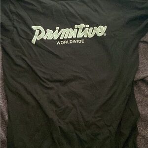 Primitive Black Tee with White Logo